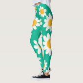 Leggings Cute Daisy Flower Botanique motif école girly (Gauche)