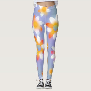 Leggings Cute Daisy Flower Botanique motif école girly