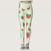 Leggings Cute Daisy Flower Motif de Noël (Devant)