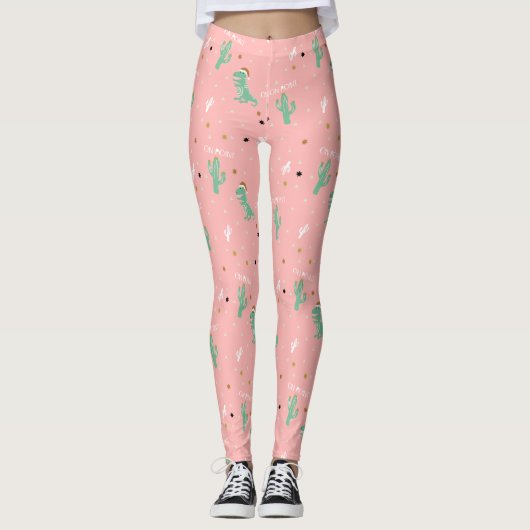 Leggings Cute Dino et Cactus On point (Devant)
