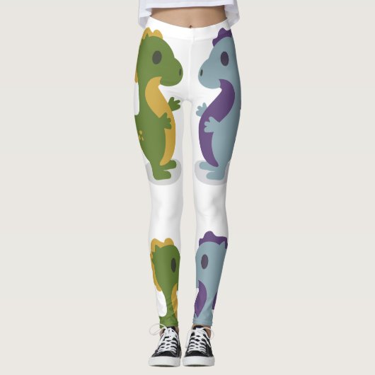 Leggings Cute Dinosaur Paire Thunder_Cove (Devant)