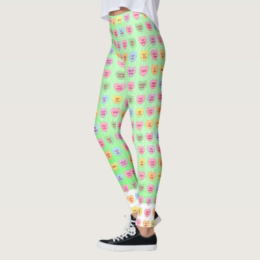 Leggings Cute drôle girly conversation personnalisée bonbon (Gauche)