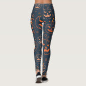 Leggings Cute Éffrayant Effrayant Halloween Citrouilles et (Dos)
