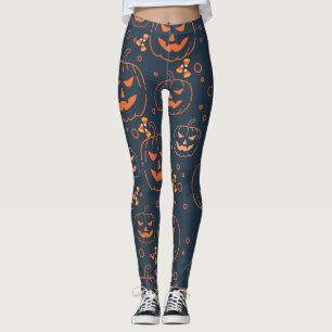 Leggings Cute Éffrayant Effrayant Halloween Citrouilles et