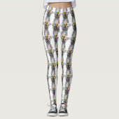 Leggings Cute et adorable pattes de chien Carlin (Devant)