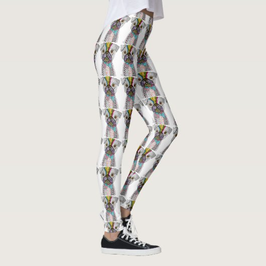 Leggings Cute et adorable pattes de chien Carlin (Droite)