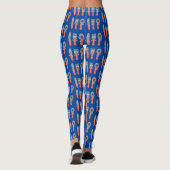 Leggings Cute fourche couteau et cuillère dessin de couvert (Dos)