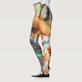 Leggings Cute Fox avec arc vert et rose (Gauche)