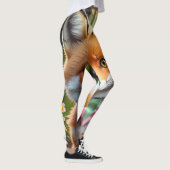 Leggings Cute Fox avec arc vert et rose (Droite)