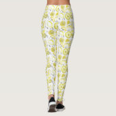 Leggings Cute Fraîche Citrus Citron D'Été Doodle Jaune (Dos)