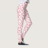 Leggings Cute fraise Motif des points de vache | Rose (Droite)