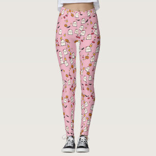 Leggings Cute Ghosts & Bows Halloween