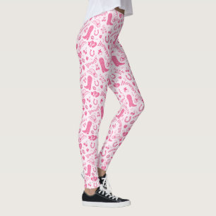 Leggings Cute Girl Rose Cowgirl Bows Cerises