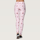 Leggings Cute Girls Pink Bows and Cherries (Dos)