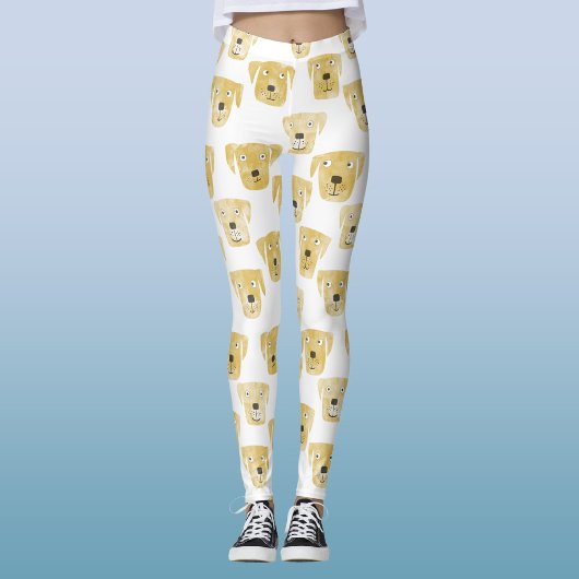 Leggings Cute Golden Labrador Retriever Chien Motif