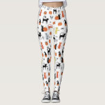 Leggings Cute Halloween Chat Éffrayant<br><div class="desc">Mignons et éffrayant halloween chat motif avec sorcières de chat,  lanternes citrouilles,  araignées,  crânes,  fantômes et zombies. Eek ! Art original de Nic Squirrell.</div>