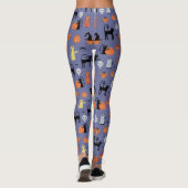 Leggings Cute Halloween Chat Éffrayant (Dos)