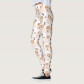 Leggings Cute Hamster Face et Motif de semences (Gauche)