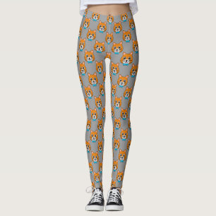 Leggings Cute Happy Ginger Cat avec Papillon