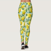Leggings Cute Hip Tropical Summer Lemons Fruit Motif (Dos)