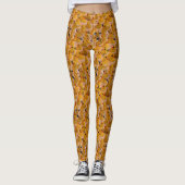 Leggings Cute Jaune Canards en Caoutchouc Motif (Devant)