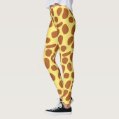 Leggings Cute jaune girafe peau douce motif (Gauche)