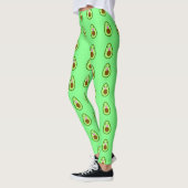 Leggings Cute kawaii avocat guacamole vert motif (Gauche)