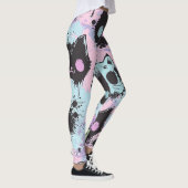 Leggings Cute Kawaii Pastel Goth Chat Déplaisant (Droite)