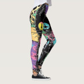 Leggings Cute Kawaii Pastel Goth Chat Déplaisant (Droite)