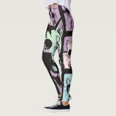 Leggings Cute Kawaii Pastel Goth Patchwork Gothique Déplais (Gauche)