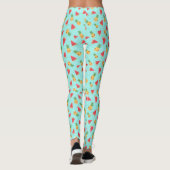 Leggings Cute Kawaii Smiling Ananas & Motif de pastèque (Dos)