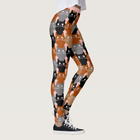 Leggings Cute Kittens Feline Motif de chat (Droite)