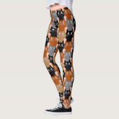 Leggings Cute Kittens Feline Motif de chat (Gauche)
