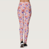 Leggings Cute Ladybugs et Daisies rose et bleu (Dos)