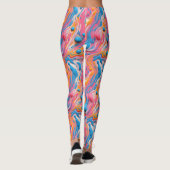 Leggings Cute liquid pour tiled pattern (Dos)