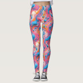Leggings Cute liquid pour tiled pattern (Devant)
