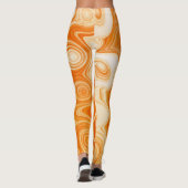 Leggings Cute Liquid Swirl Retro Chic Vibe avec art Super (Dos)
