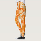 Leggings Cute Liquid Swirl Retro Chic Vibe avec art Super (Gauche)