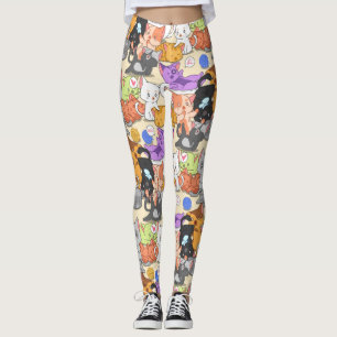 Leggings Cute Little Cats Motif