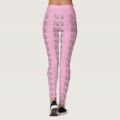 Leggings Cute Little Kenyan Zebra modèle Anniversaire rose (Dos)