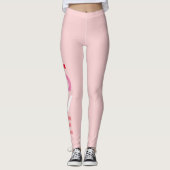 Leggings Cute Love Rose Valentines Femmes Mode (Devant)