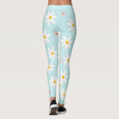 Leggings Cute Modern Daisy Fleur de lys Rustique transparen (Dos)