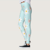 Leggings Cute Modern Daisy Fleur de lys Rustique transparen (Gauche)