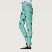 Leggings Cute moderne Chien Bone Pet Animal (Gauche)