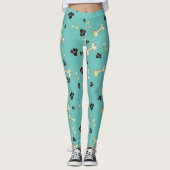 Leggings Cute moderne Chien Bone Pet Animal (Devant)