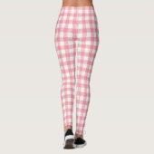 Leggings Cute Moderne Fille Rose Blanc En vichy Plaid (Dos)