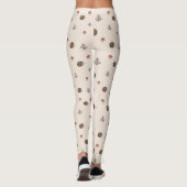 Leggings Cute Motif forestier de Hérisson et Champignons (Dos)