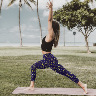 Leggings Cute Navy Blue Celestin Motif Amusant Lovely Star