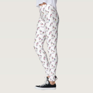 Leggings Cute Neon Unicorn Motif