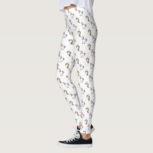 Leggings Cute Neon Unicorn Motif (Gauche)